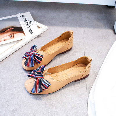 Női cipő színes szalaggal öko bőrből, három színben