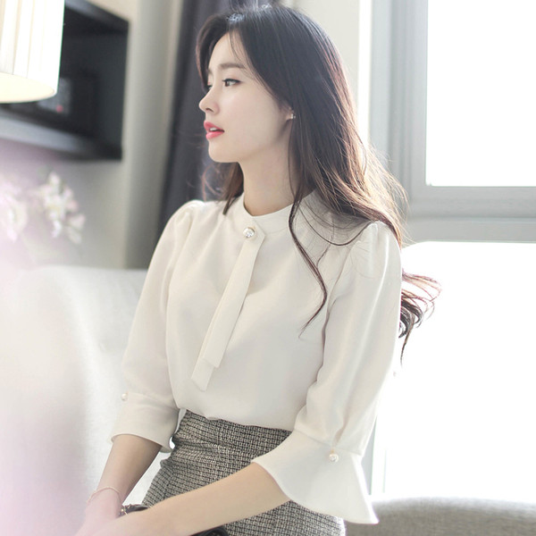 Cămașă elegantă de damă de culoare albă