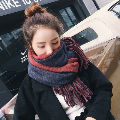 Női vastag sál két színben