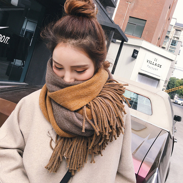 Női vastag sál két színben