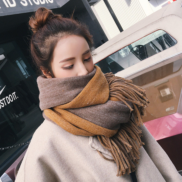 Női vastag sál két színben