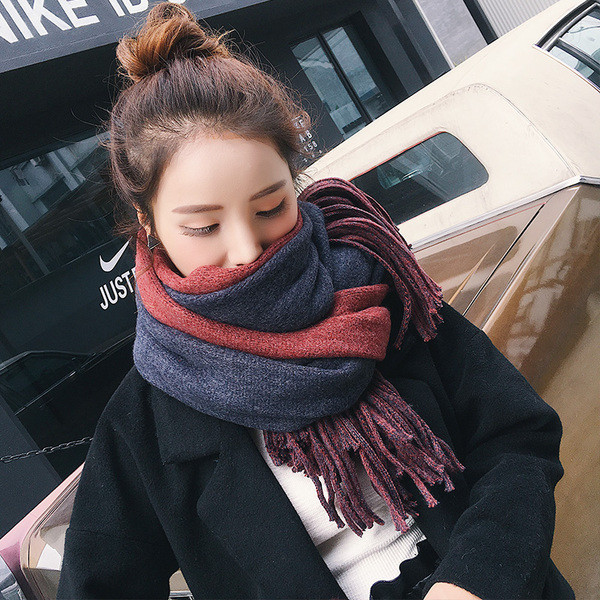 Női vastag sál két színben