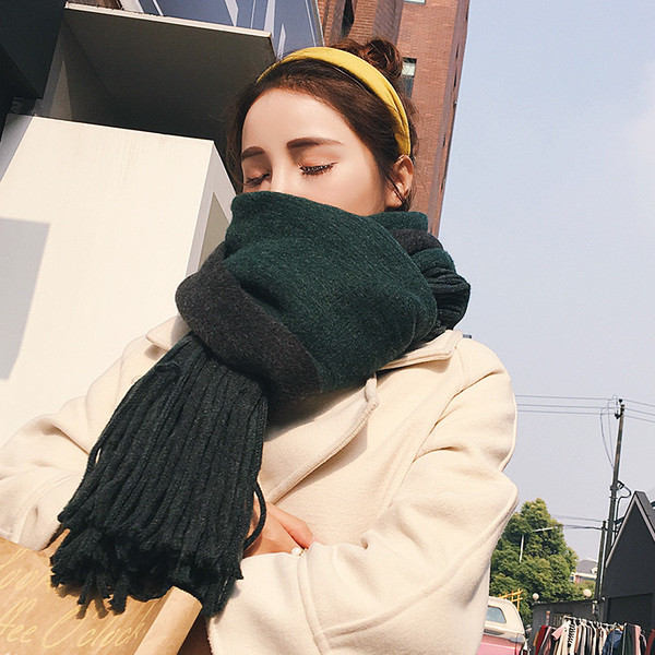 Női vastag sál két színben