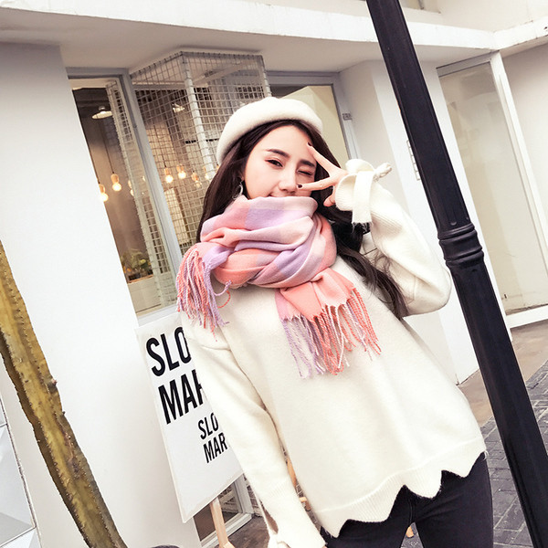 Eșarfă modernă de bumbac de damă în mai multe culori