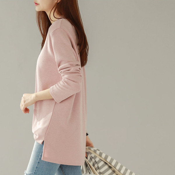 Κομψή γυναικεία μπλούζα με ντεκολτέ σε σχήμα V σε 3 χρώματα