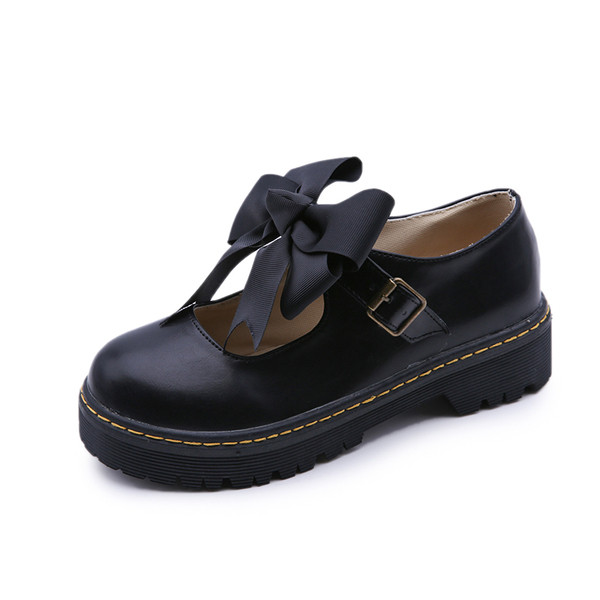 Pantofi moderni de dama cu panglici in negru si bej