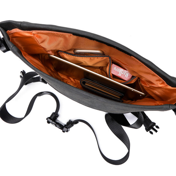 Geantă de umăr mică pentru bărbați de culoare gri închis