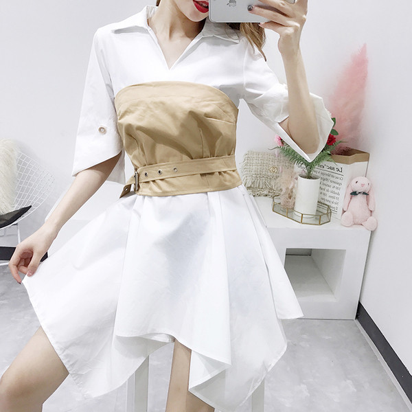 Casual γυναικείο φόρεμα  σε δύο χρώματα