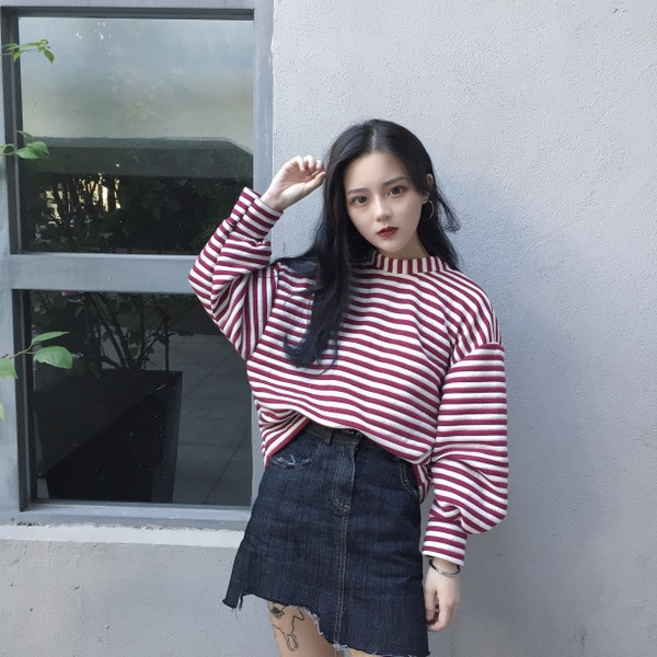 Γυναικεία casual  ριγέ μπλούζα σε διάφορα χρώματα