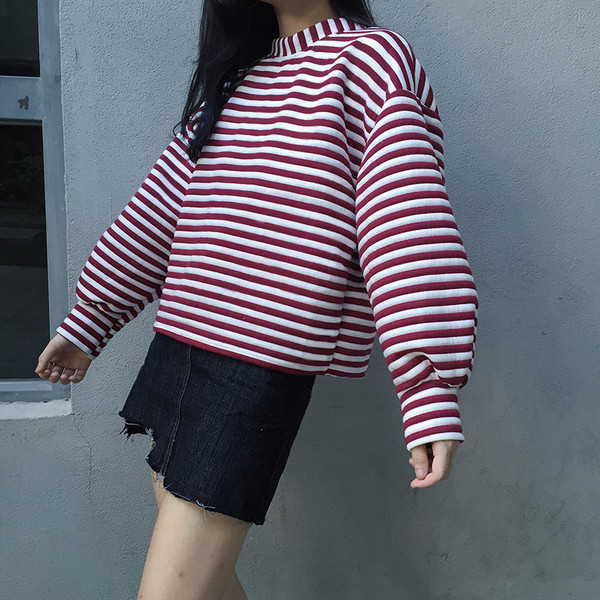 Γυναικεία casual  ριγέ μπλούζα σε διάφορα χρώματα