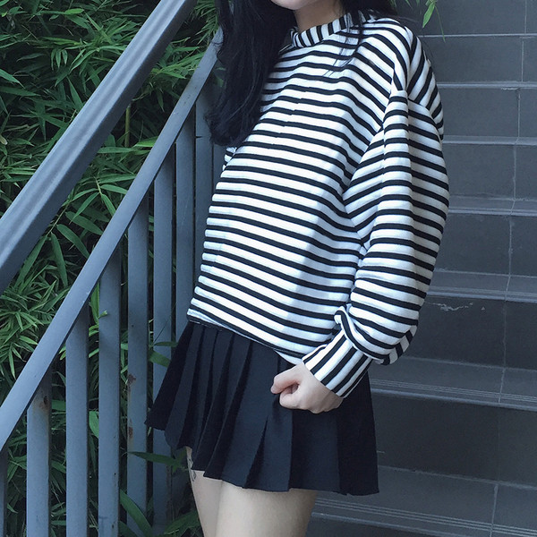 Γυναικεία casual  ριγέ μπλούζα σε διάφορα χρώματα