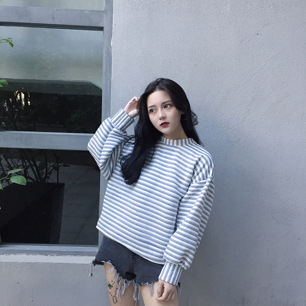 Γυναικεία casual  ριγέ μπλούζα σε διάφορα χρώματα