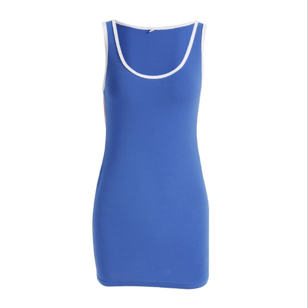 Αθλητικό γυναικείο φόρεμα με μπλε λωρίδες