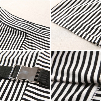 Casual γυναικείο ριγέ φόρεμα σε δύο χρώματα