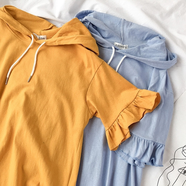 Γυναικείο αθλητικό φόρεμα με κουκούλα σε δύο χρώματα