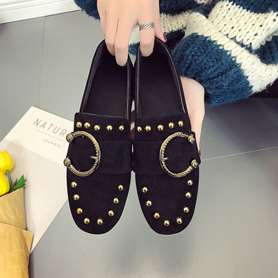 Mocasini eleganti de dama cu elemente metalice in trei culori