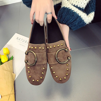 Mocasini eleganti de dama cu elemente metalice in trei culori