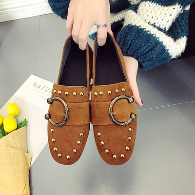 Mocasini eleganti de dama cu elemente metalice in trei culori