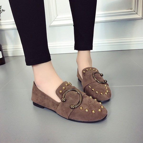 Mocasini eleganti de dama cu elemente metalice in trei culori