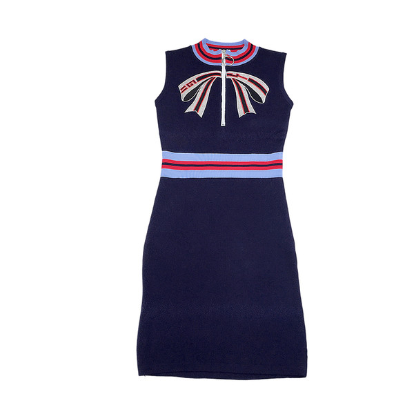 Κομψό γυναικείο φόρεμα με διακόσμηση και φερμουάρ σε δύο χρώματα