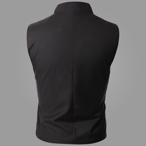 Ανδρικό  γιλέκο σε δύο χρώματα με κολάρο