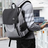 Rucsac elegant pentru bărbați în negru și gri