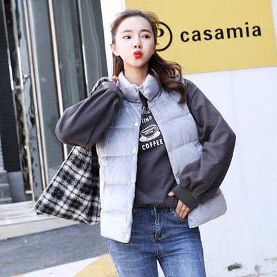 Μοντέρνο γυναικείο γιλέκο με κολάρο σε σχήμα Γ σε διάφορα χρώματα