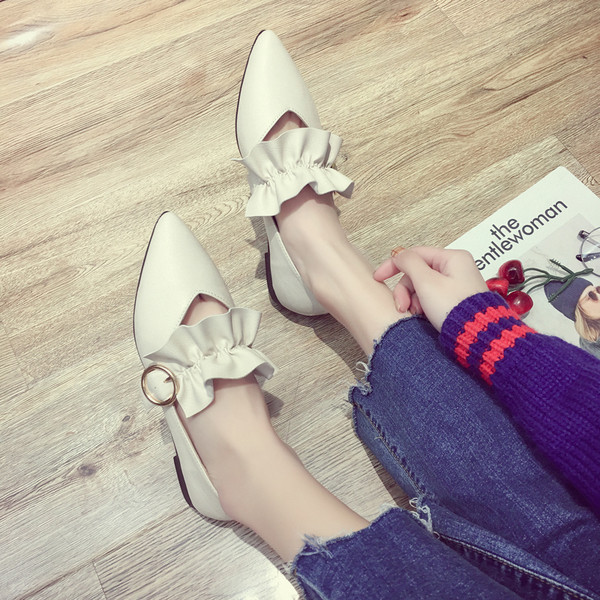 Mocasini moderni de dama in doua culori - model ascutit