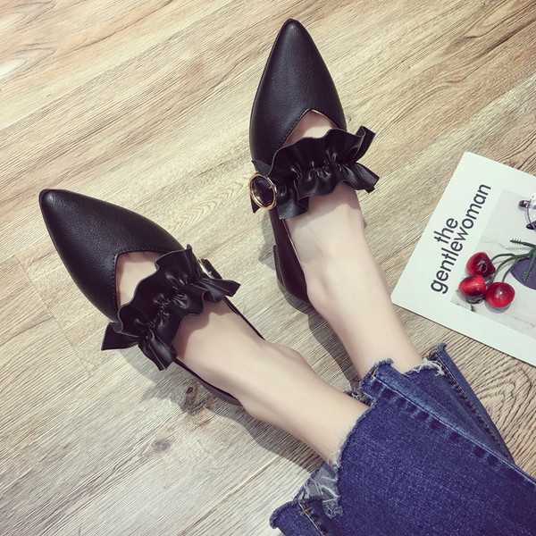 Mocasini moderni de dama in doua culori - model ascutit