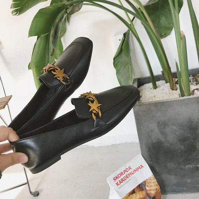 Mocasini de dama din piele ecologica cu element metalic in doua culori