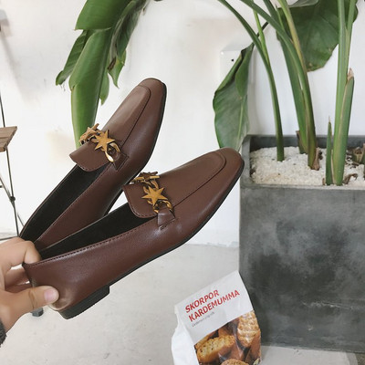 Mocasini de dama din piele ecologica cu element metalic in doua culori