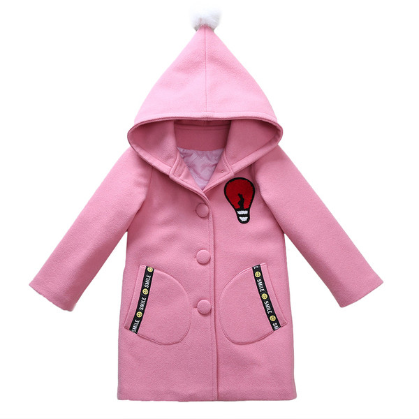 Τριχρόχρωμο παλτό με κουκούλα, χνούδι και κεντήματα