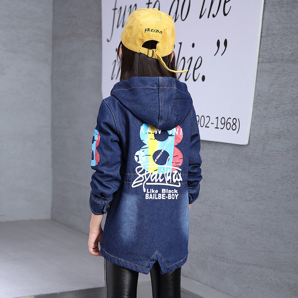 Μπουφάν τζην μωρού με επένδυση σε σκούρο χρώμα