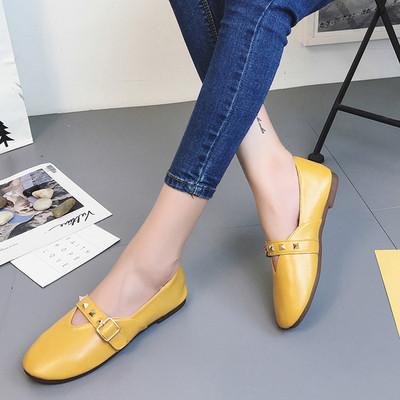 Mocasini de dama in trei culori cu curea