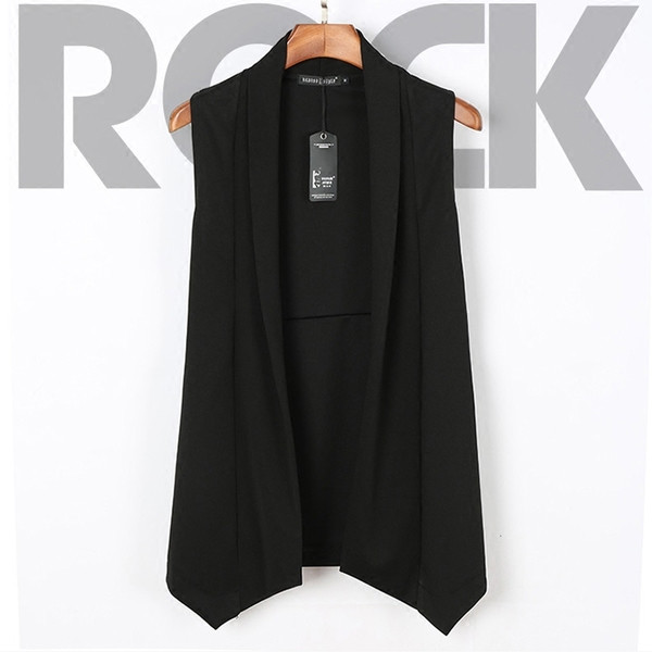 Ανδρικό μακρύ μαύρο γιλέκο