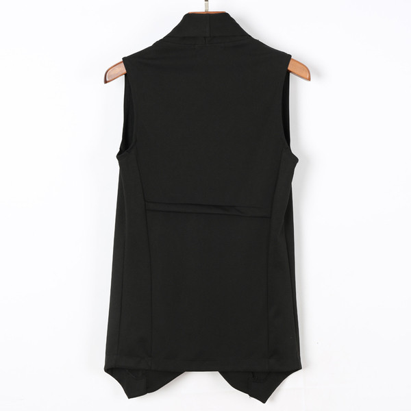 Ανδρικό μακρύ μαύρο γιλέκο