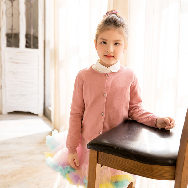 Παιδική ζακέτα  σε διάφορα χρώματα με  διακόσμηση σην  πλάτη