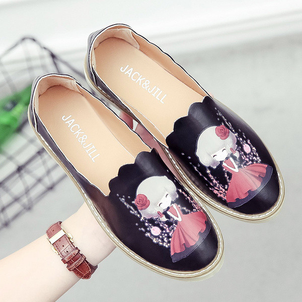 Női alkalmi mokaszinok fehér és fekete színben