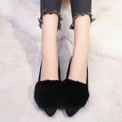 Női mokaszin, pehely, fekete színben