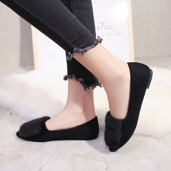 Női mokaszin, pehely, fekete színben