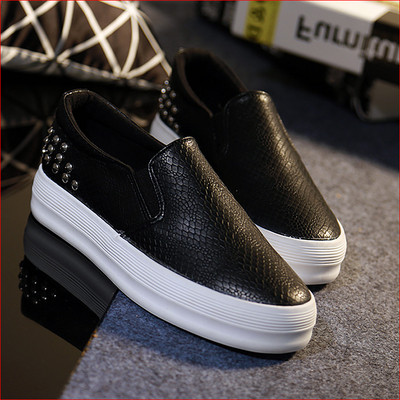 Mocasini de dama sport si casual din piele ecologica in alb si negru - doua modele