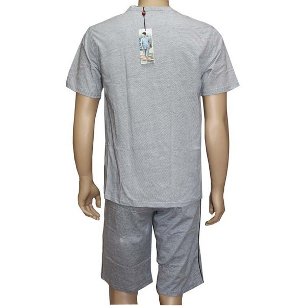 Мъжка пижама - тениска с флорални мотиви и къси шорти