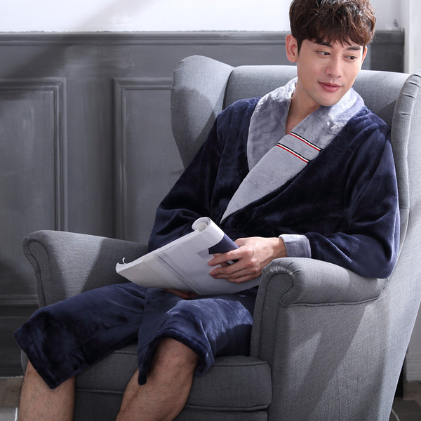 Férfi téli fürdőköpeny több színben