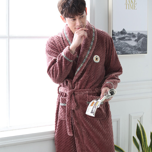 Férfi téli fürdőköpeny több színben