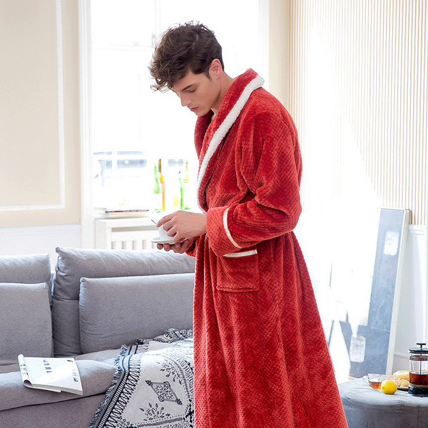 Мъжки дълъг и плътен халат в няколко цвята