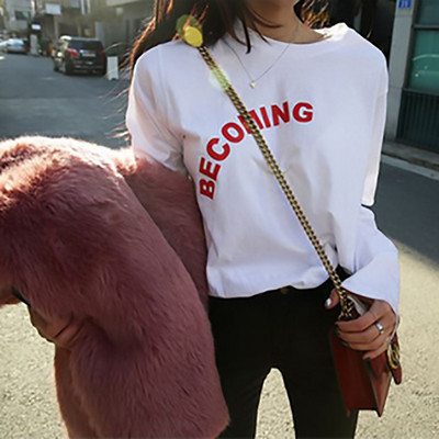 Дамска свободна блуза с дълъг ръкав