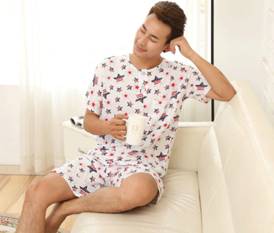 Мъжка памучна пижама от две части в няколко модела