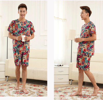 Мъжка памучна пижама от две части в няколко модела