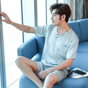 Мъжка изчистена пижама от две части