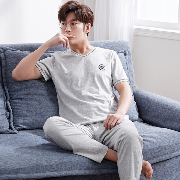 Мъжка памучна пижама в няколко цвята